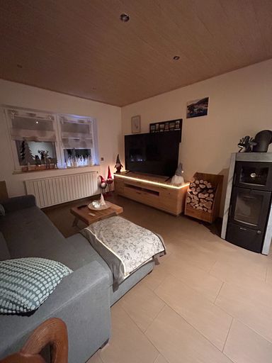 Wohnzimmer mit Schlafsofa